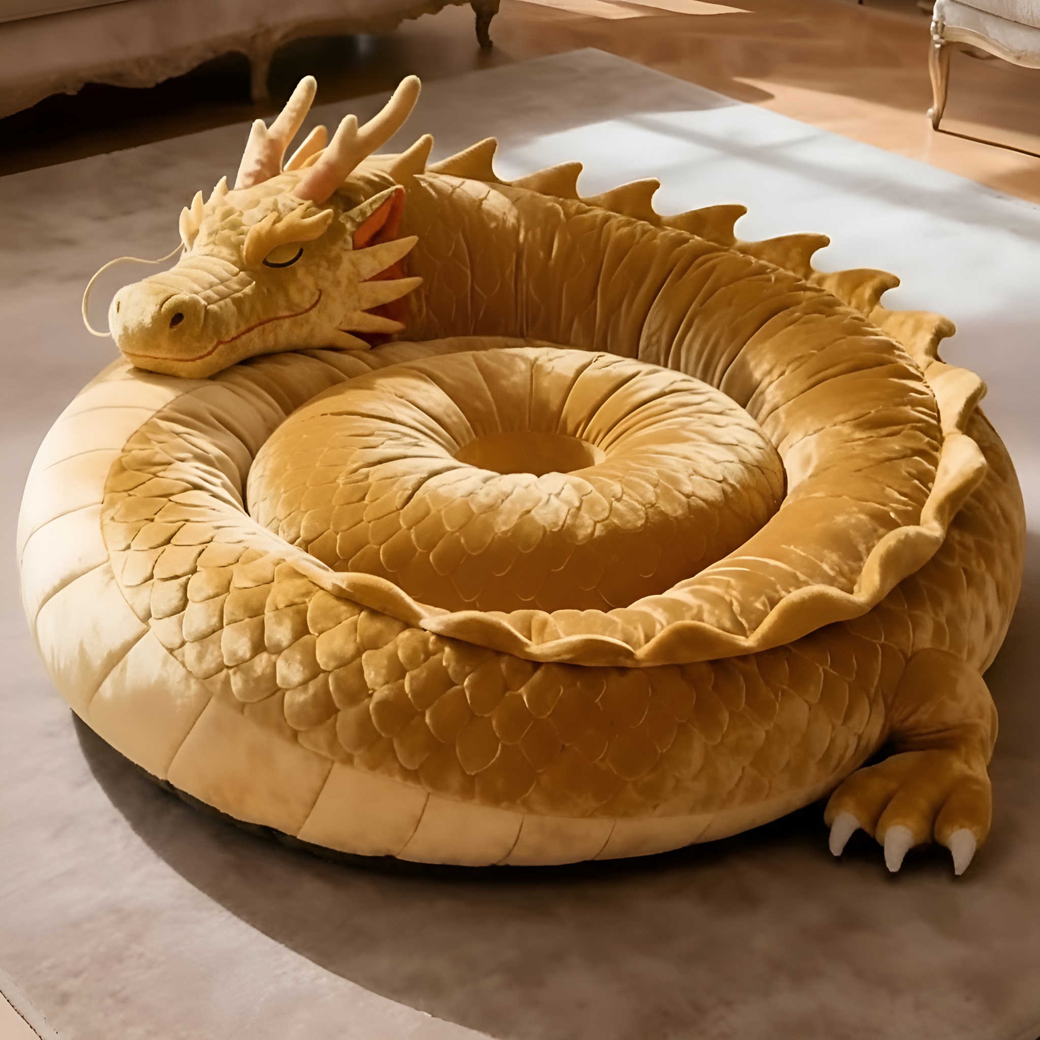 Dragon Plush Nest Lounge Cushion Bed