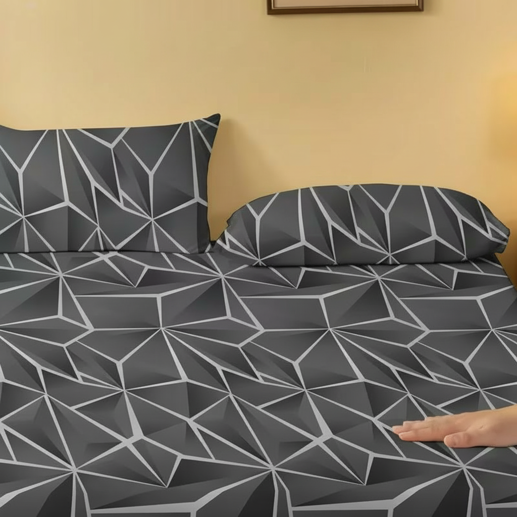 Modern Geometric Pattern Woven Pillowcases Set