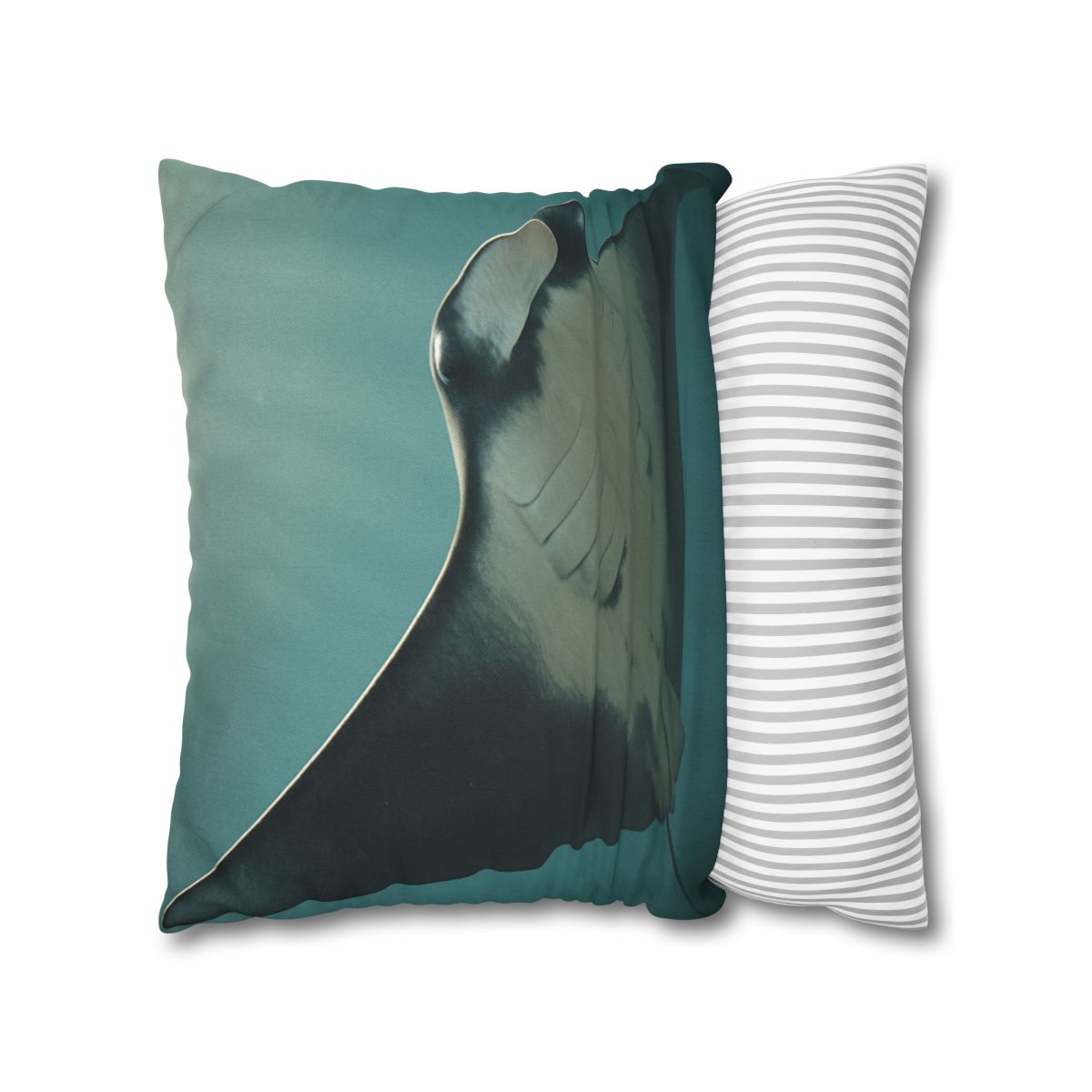 Silent Glide Giant Manta Ray personalized pillow covers