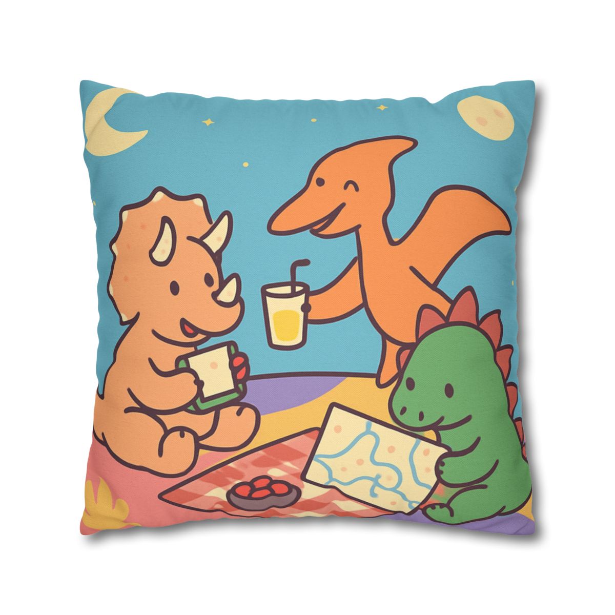 Planet Picnic With Dinosaurs custom pillow cases