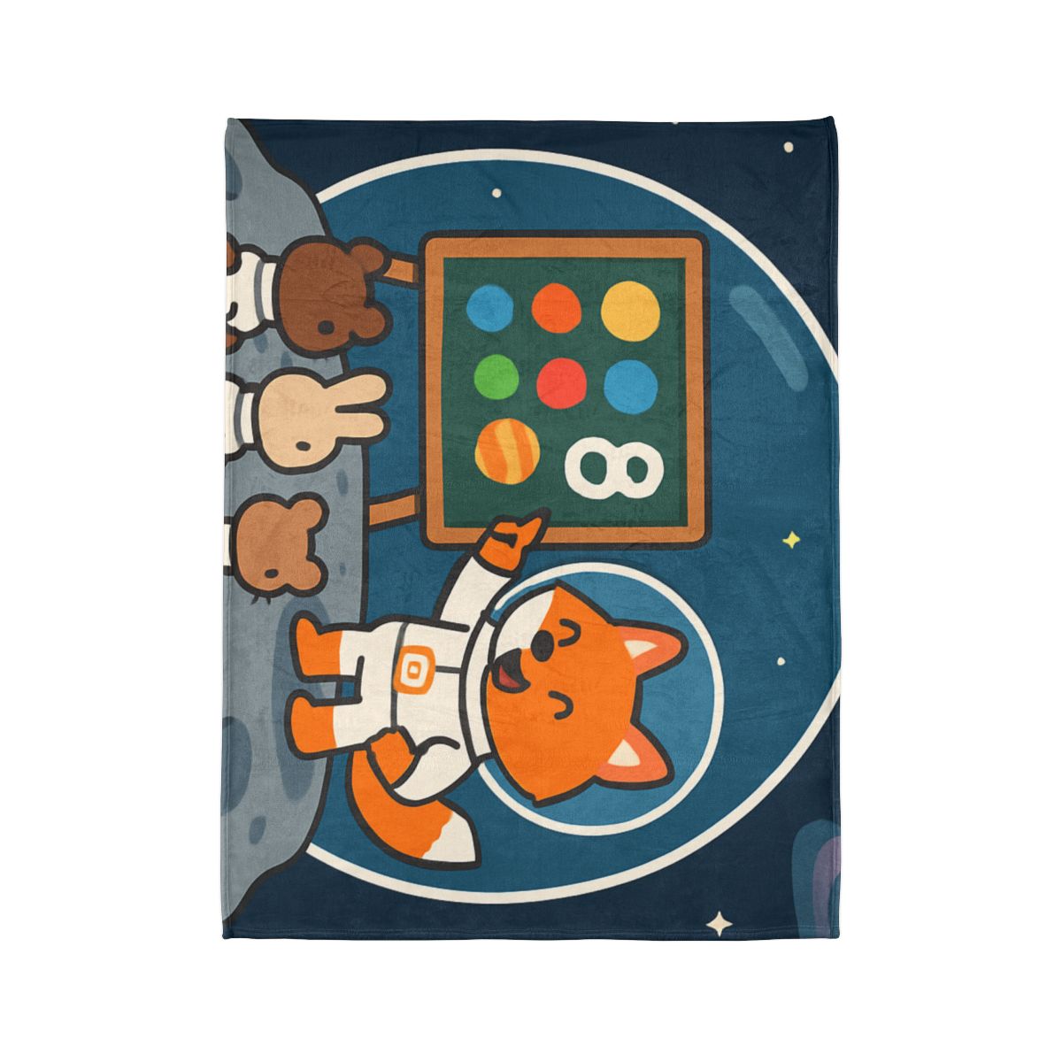 Comet Classroom With Astro Fox decorative home blankets