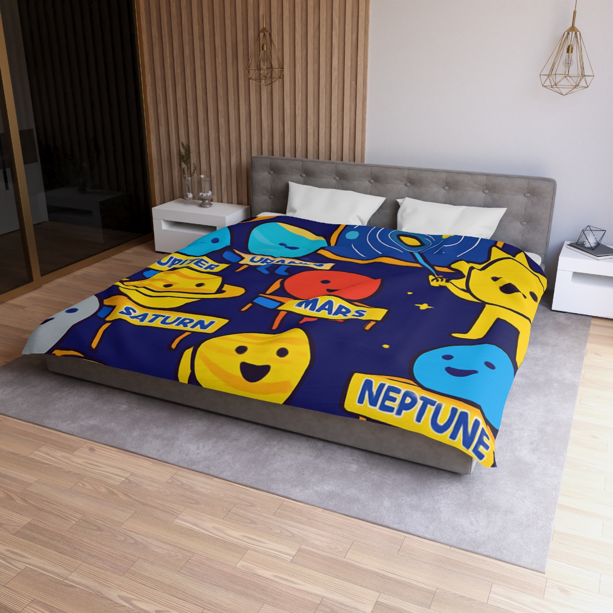 Planet School In The Sky custom duvets