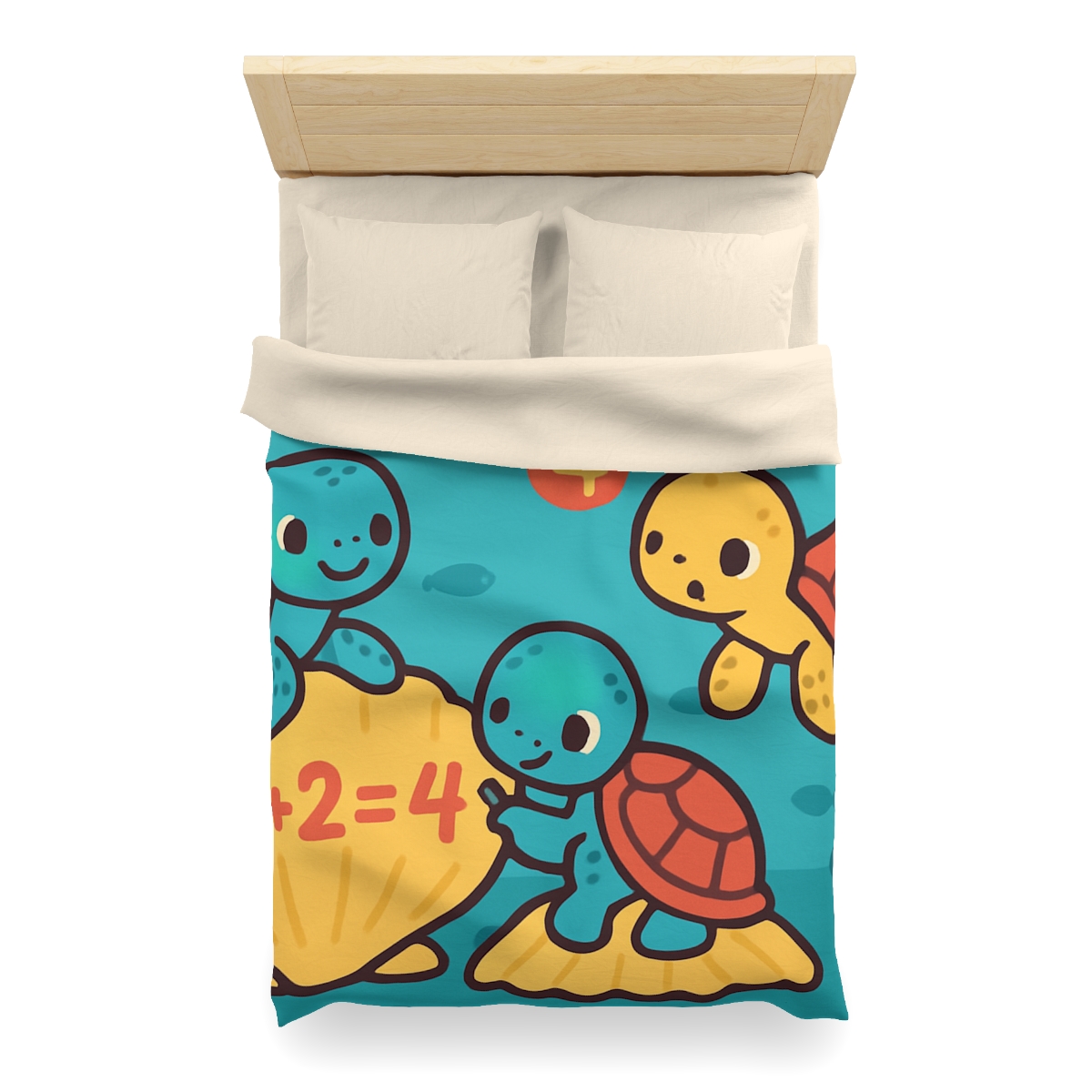 Coral Reef Math Turtles duvets for gifts