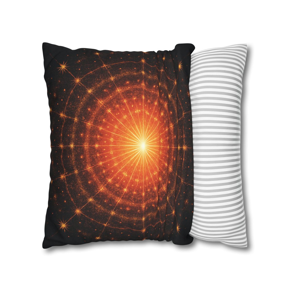 Photon Burst Mandala soft cotton pillow cases