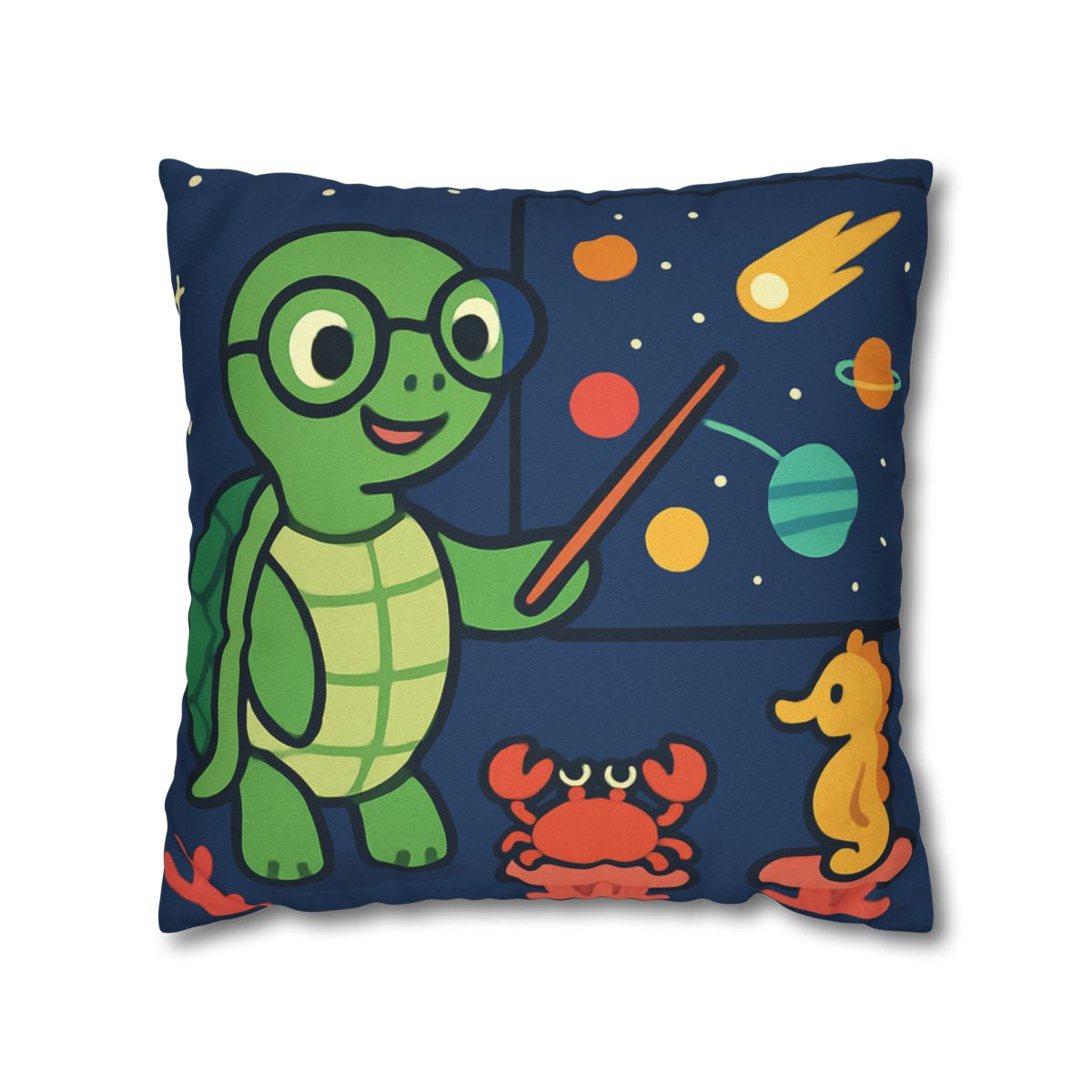 Comet Classroom Turtle personalized pillow covers