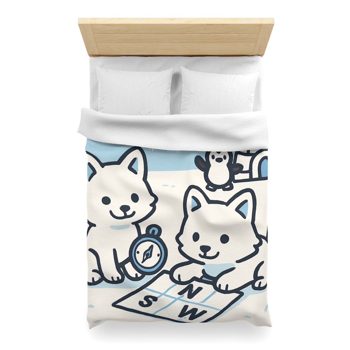 Polar Aurora Map Makers stylish duvet covers