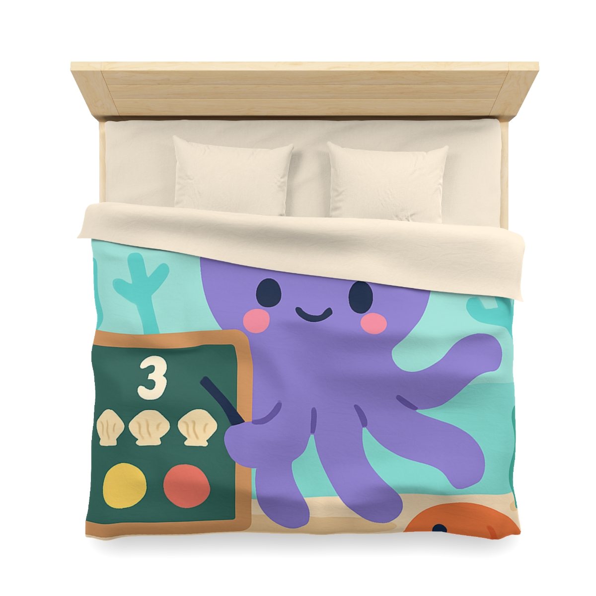 Coral Classroom Octopus duvets for gifts