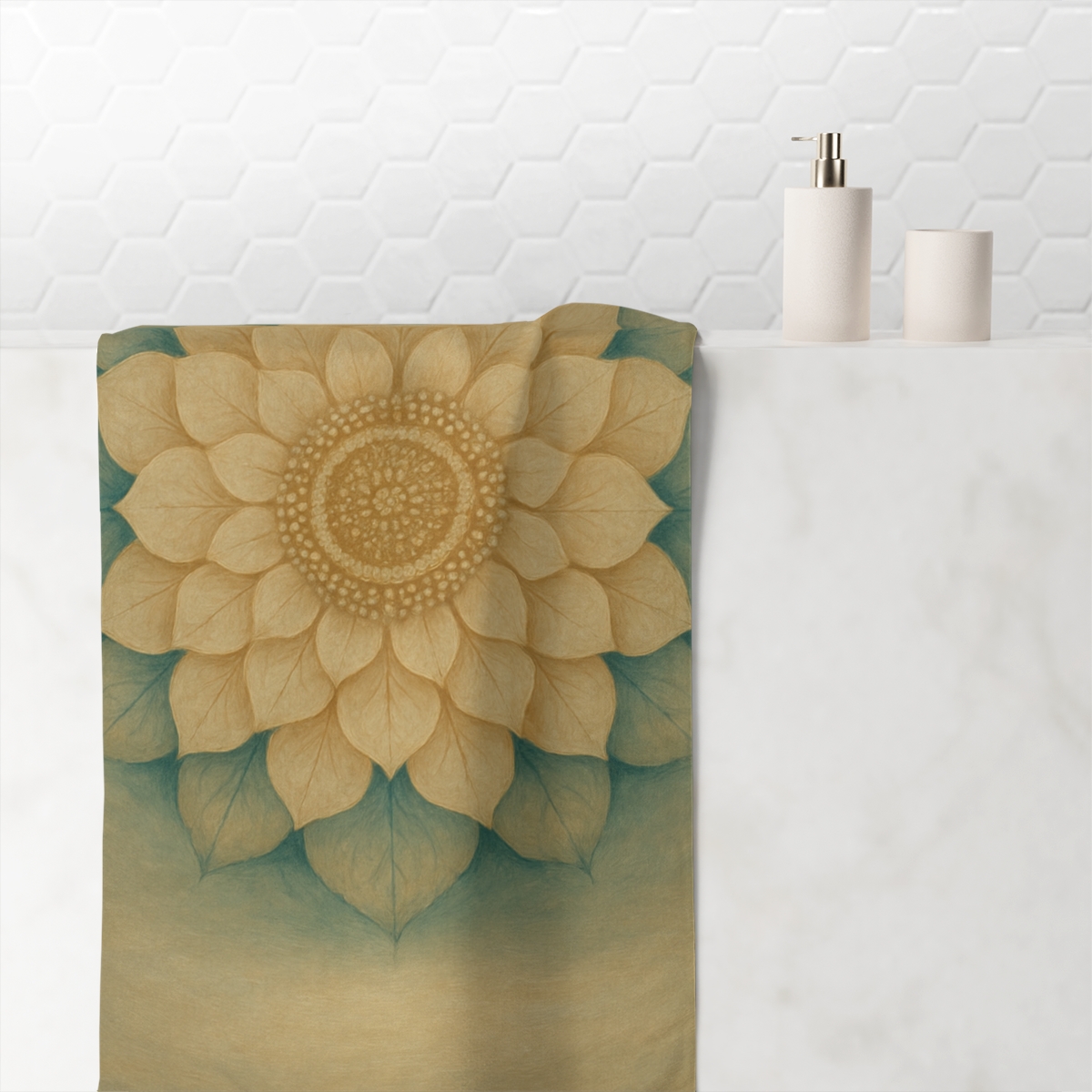 Petal Radiant Mandala soft cotton towels