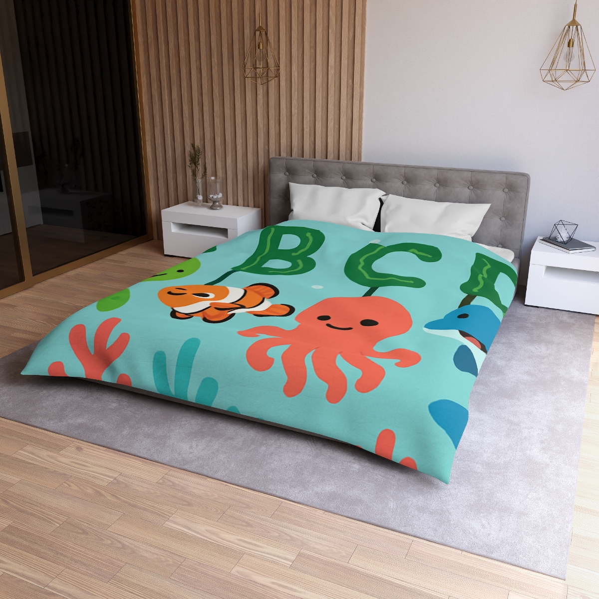 Coral Reef Alphabet Parade stylish duvet covers