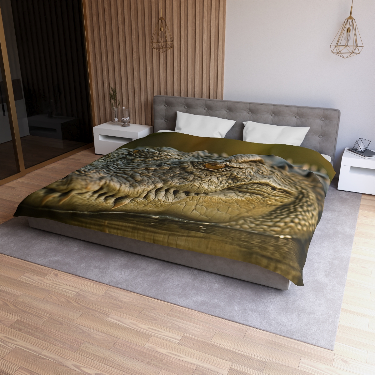 Ember Eye Saltwater Crocodile personalized bedding duvets