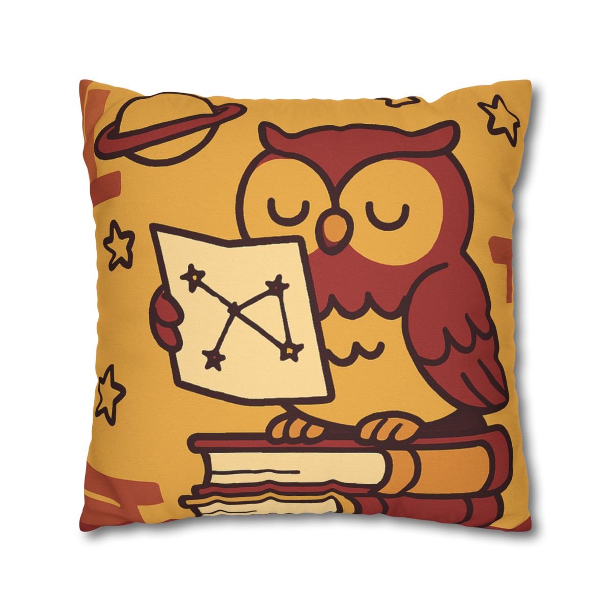 Cosmic Owl Library trendy patterned pillow cases