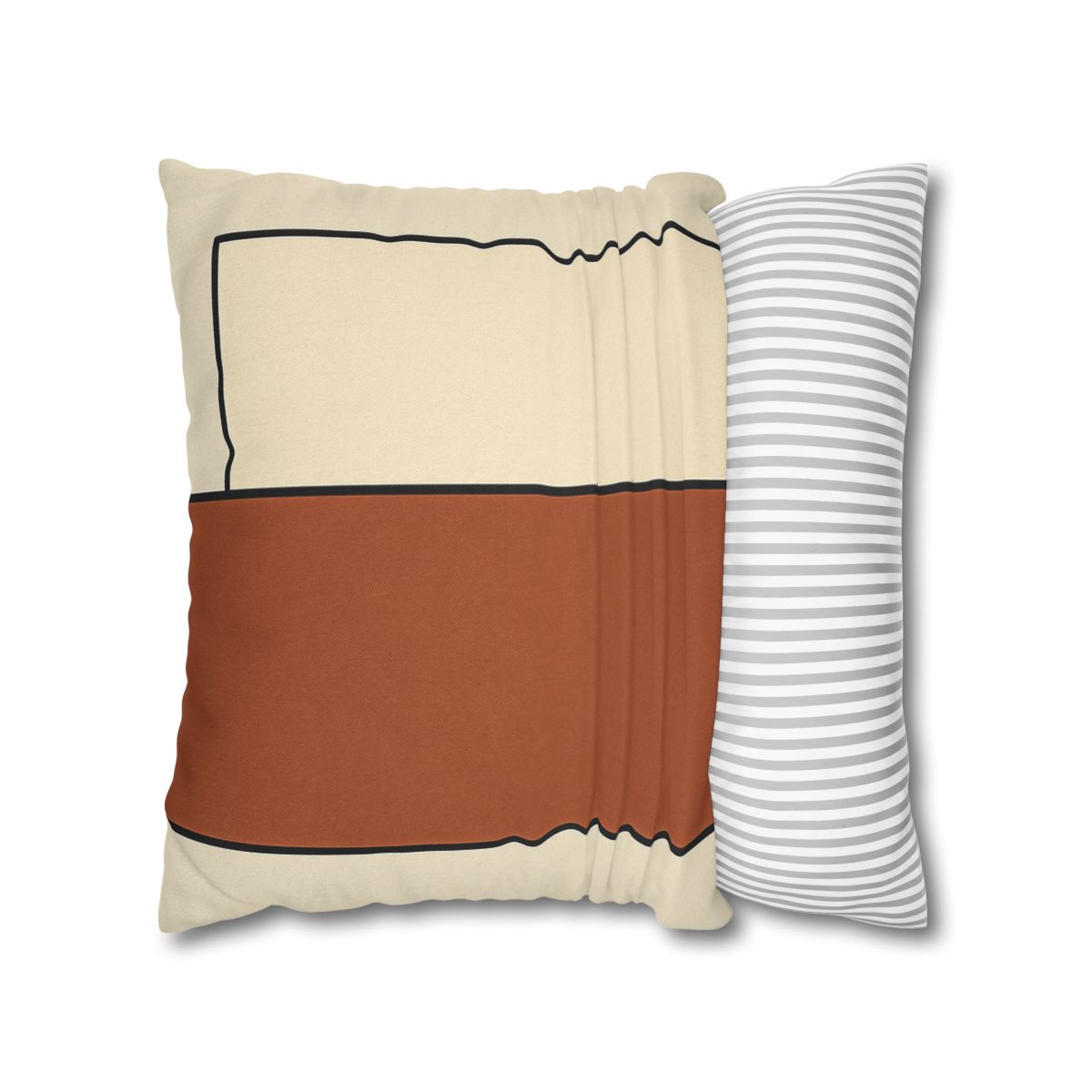 Offset Rectangle Pairing designer print pillow cases