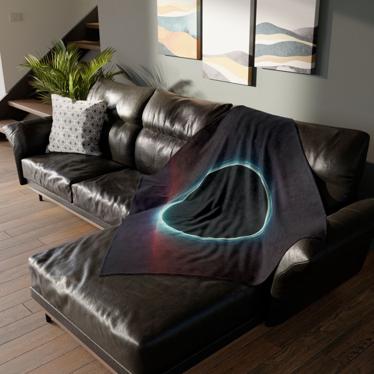 Black Horizon Silhouette stylish throw blankets