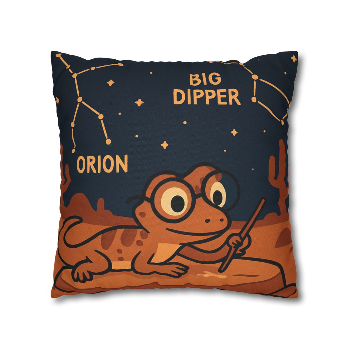 Stargazing Lizard Desert Camp soft cotton pillow cases