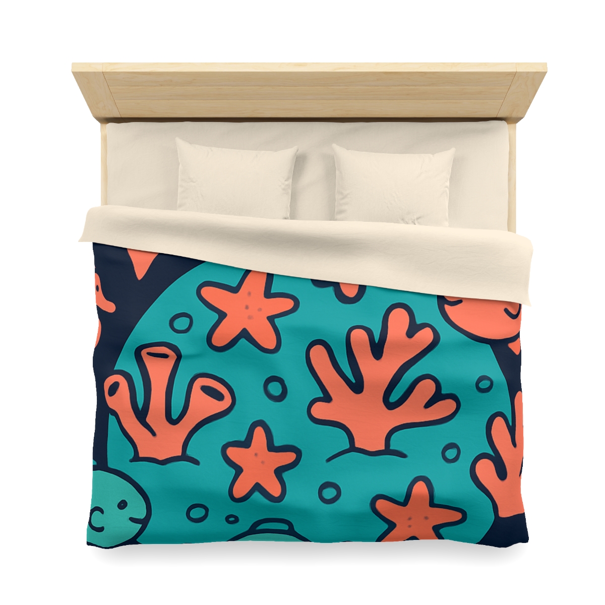 Cosmic Coral Reef Planet custom duvets
