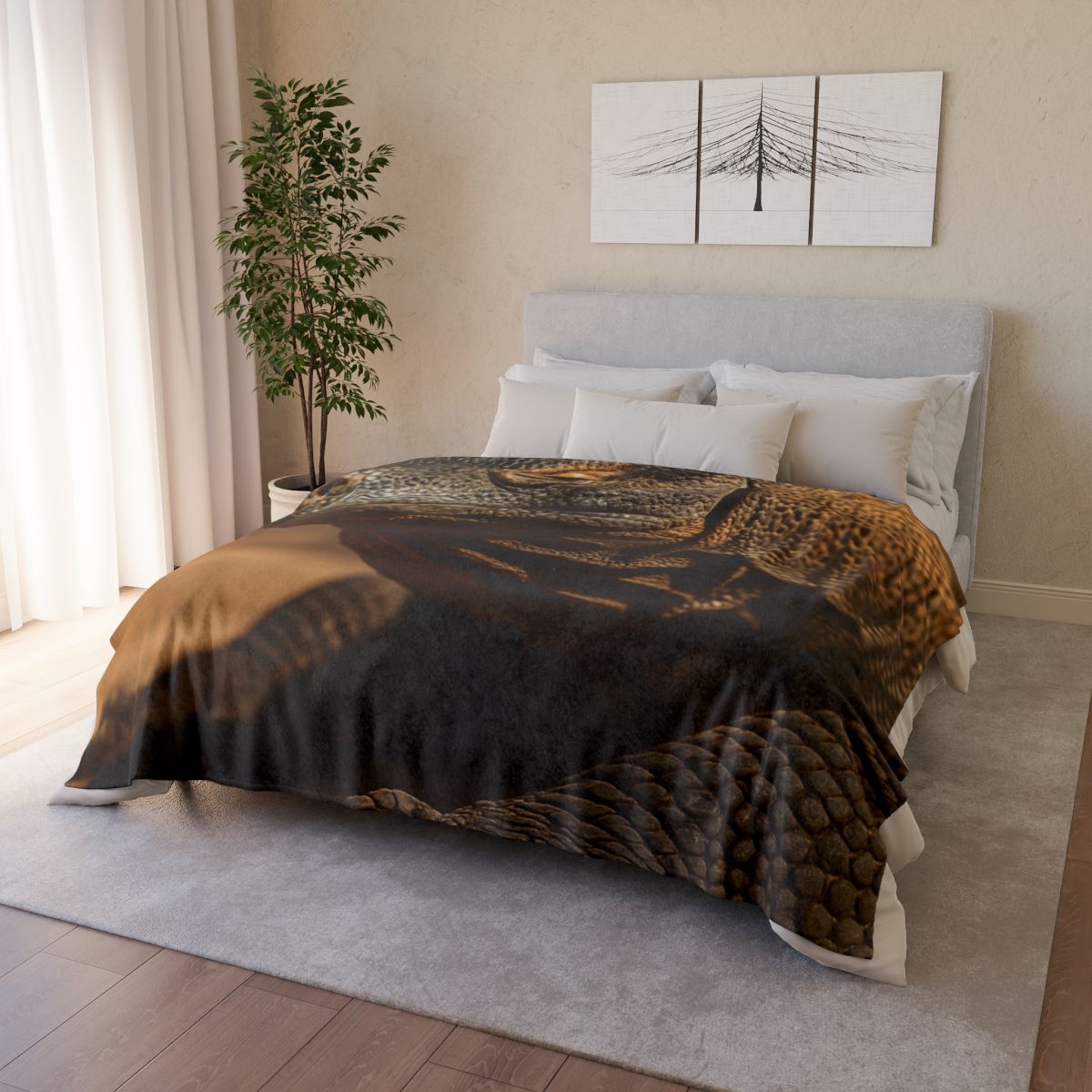 Ancient Scale Komodo Dragon unique gift blankets