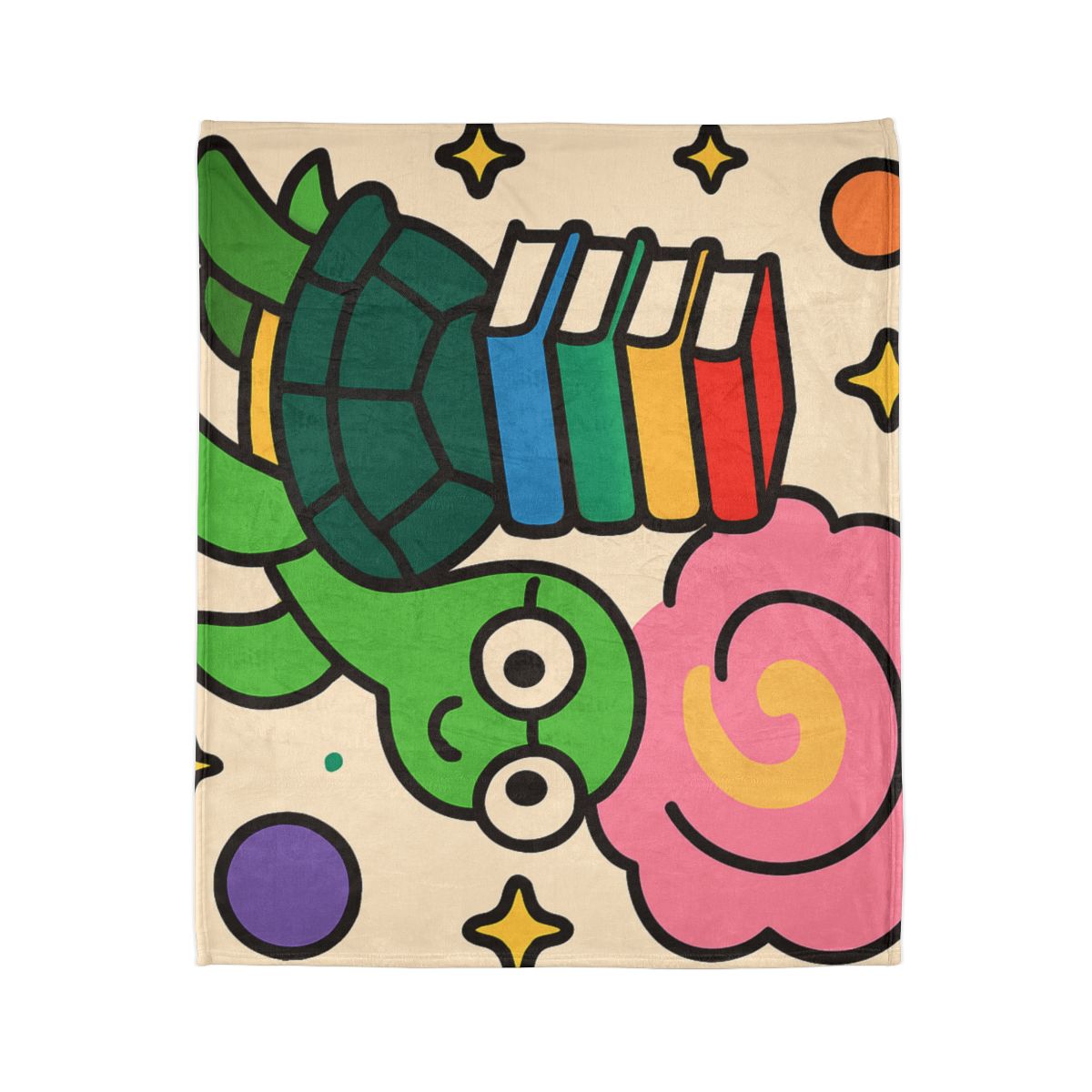 Nebula Library Turtle designer printed blankets