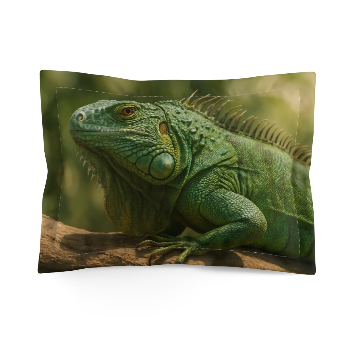 Emerald Poise Green Iguana trendy accent pillows