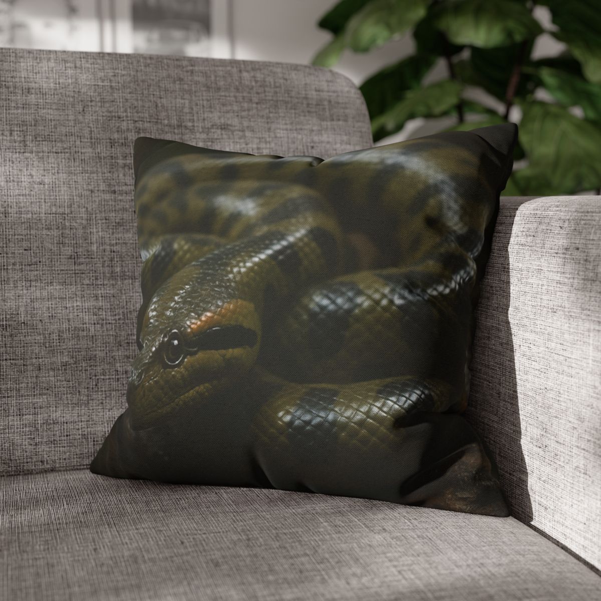 Shadow Coil Green Anaconda comfortable bedding pillow covers