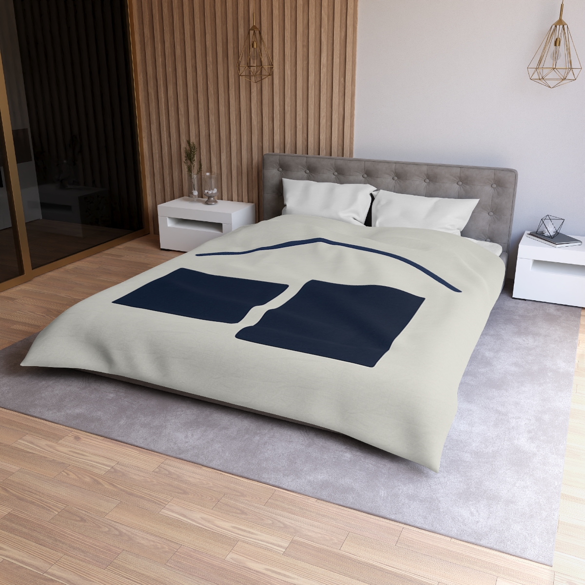 Arc Bridge Over Offset Blocks warm winter duvets