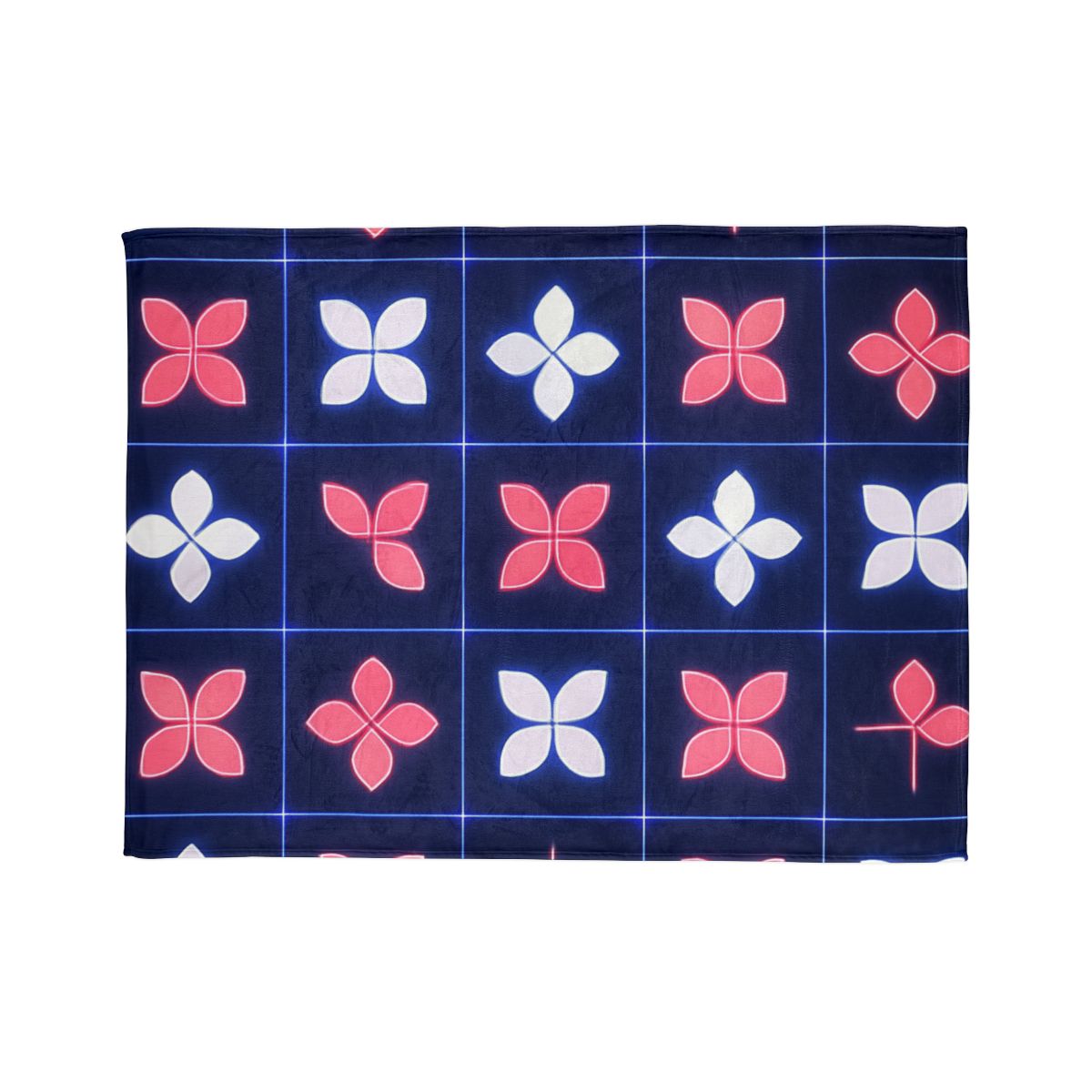 Quantum Blossom Grid warm winter blankets