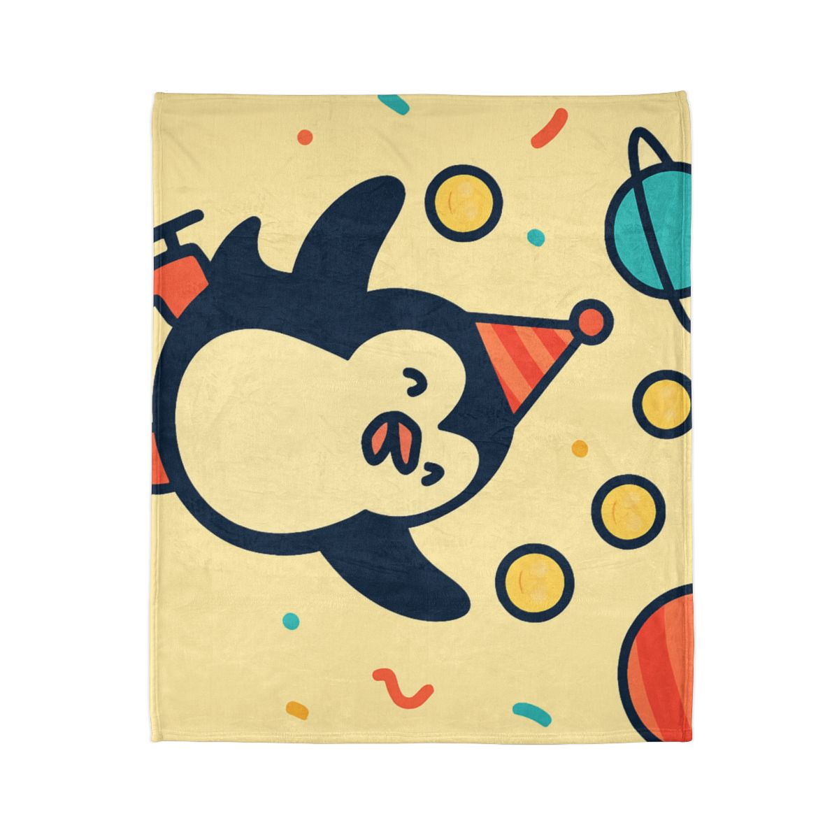 Cosmic Carnival Penguin warm winter blankets