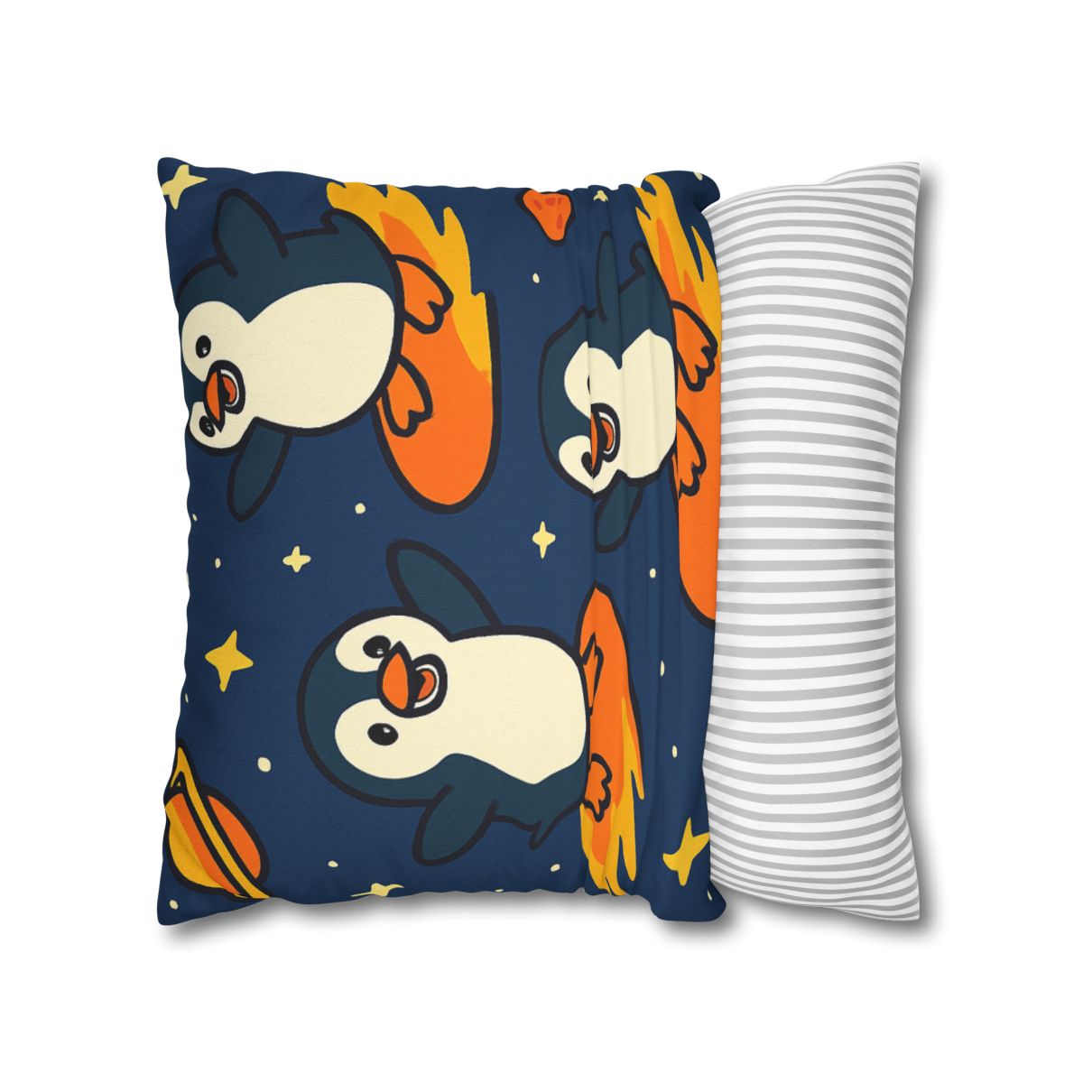 Comet Surfing Penguin Patrol comfortable bedding pillow covers