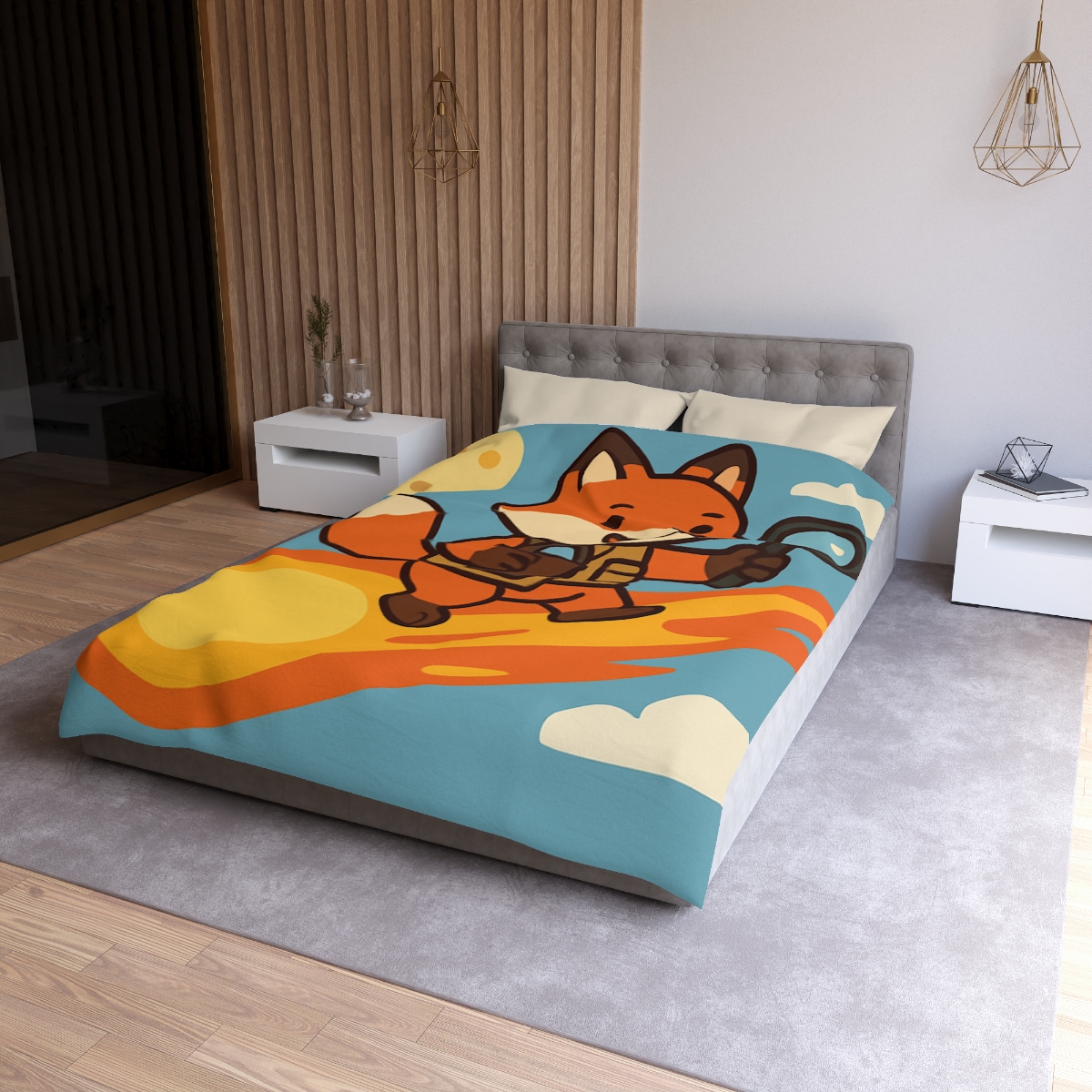 Comet Fox Explorer designer printed duvets