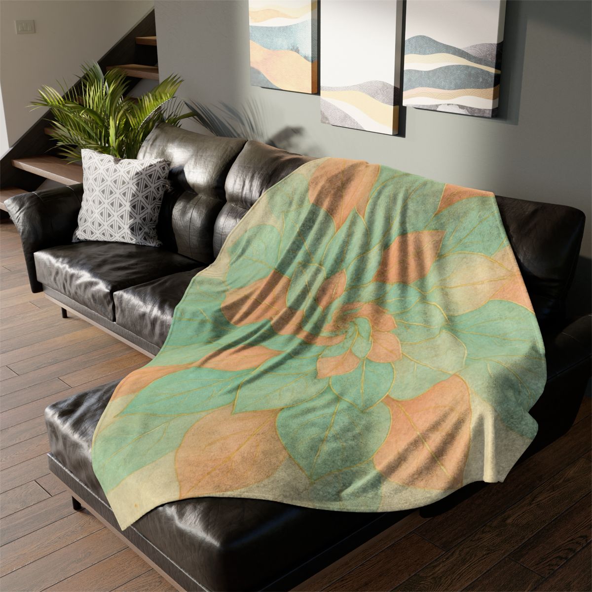 Petal Spiral Mosaic personalized cozy blankets