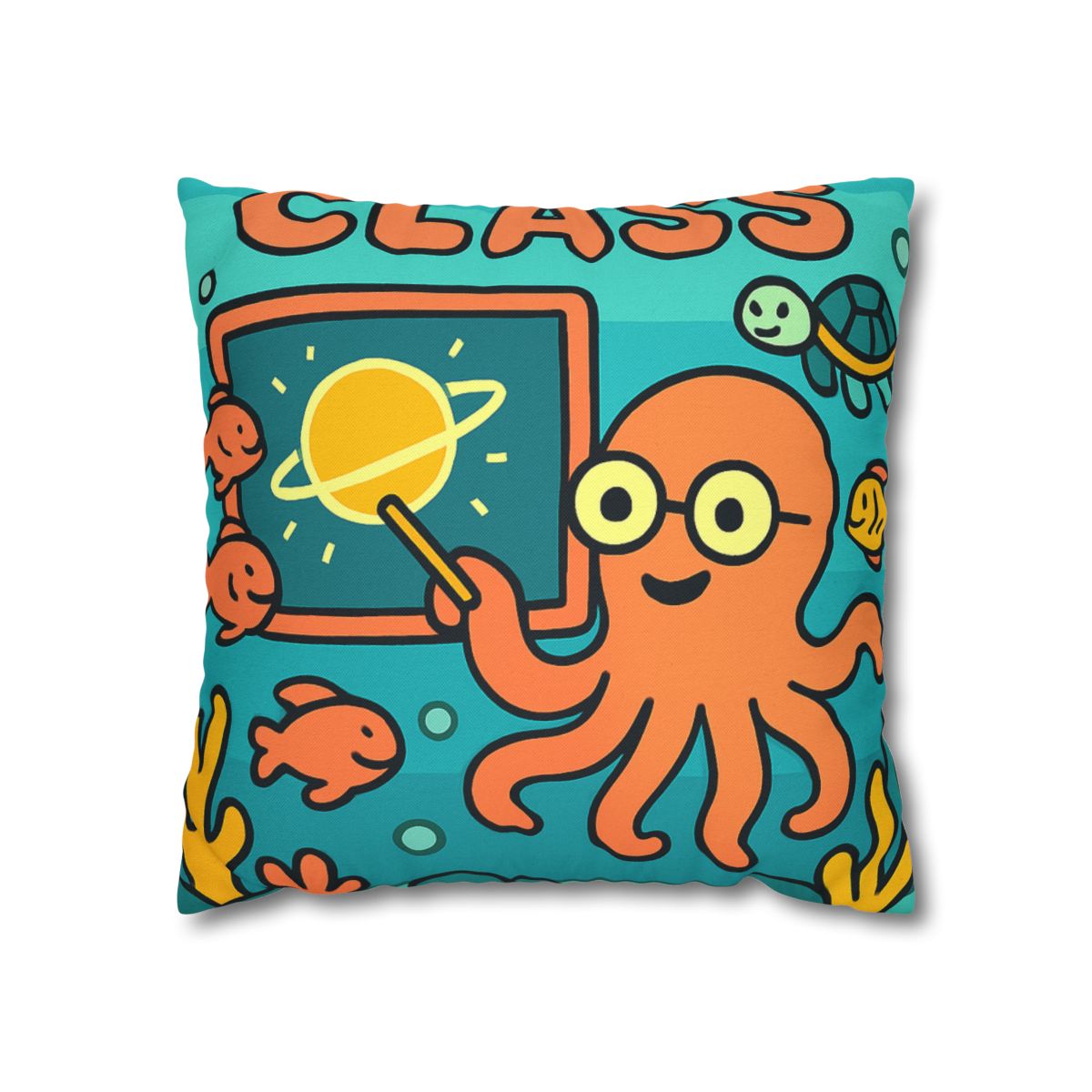 Cosmic Coral Reef Classroom trendy patterned pillow cases