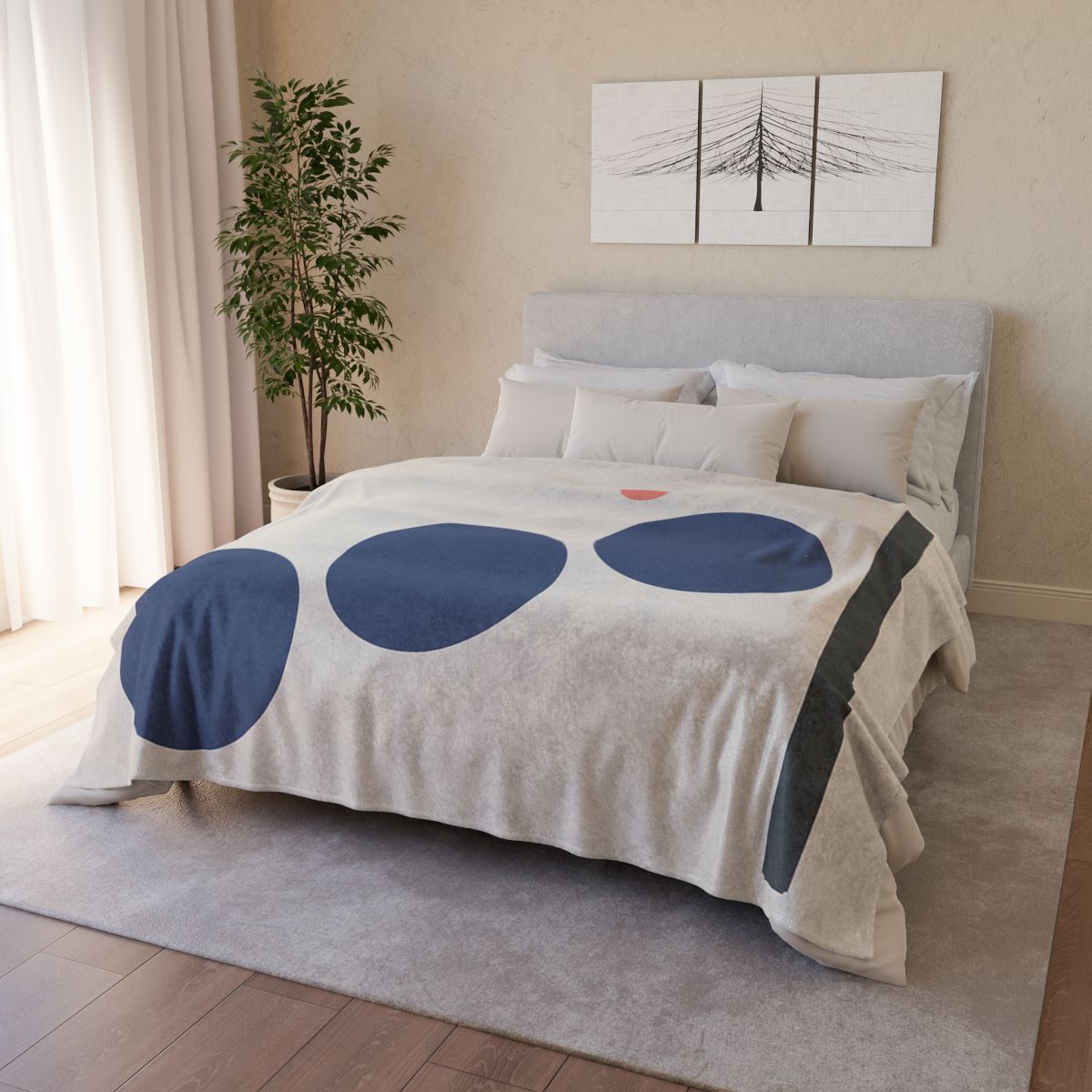 Stepped Circles And Side Bar stylish throw blankets