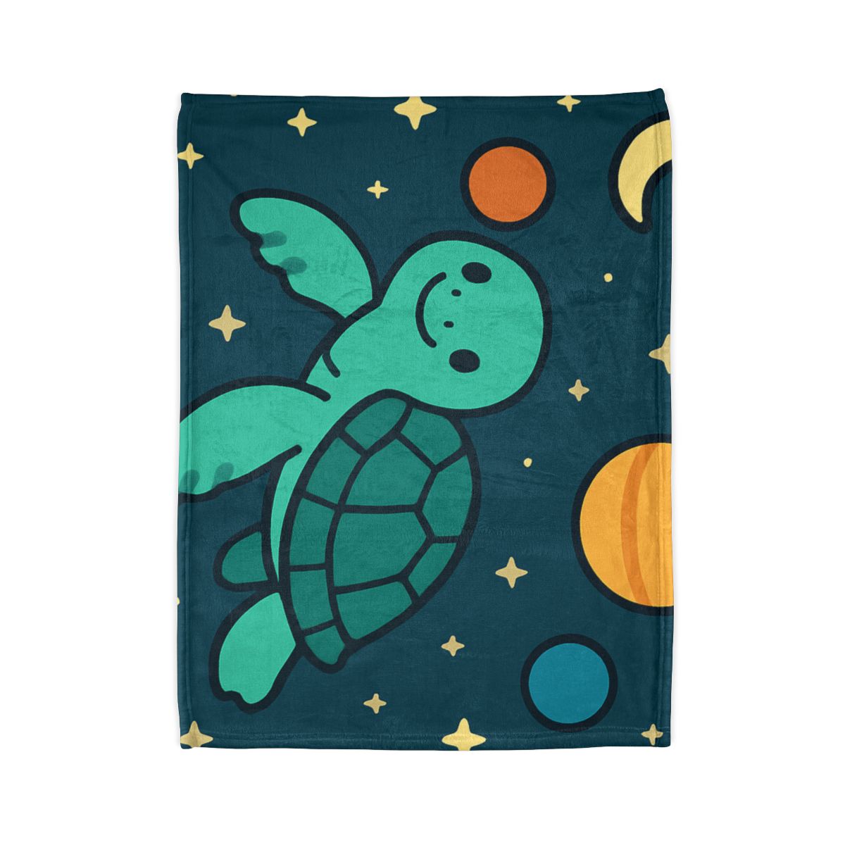 Starlit Space Turtle stylish throw blankets