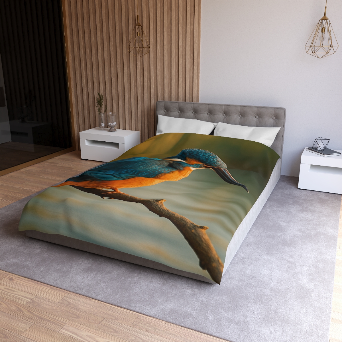 Aurora Splash Common Kingfisher warm winter duvets