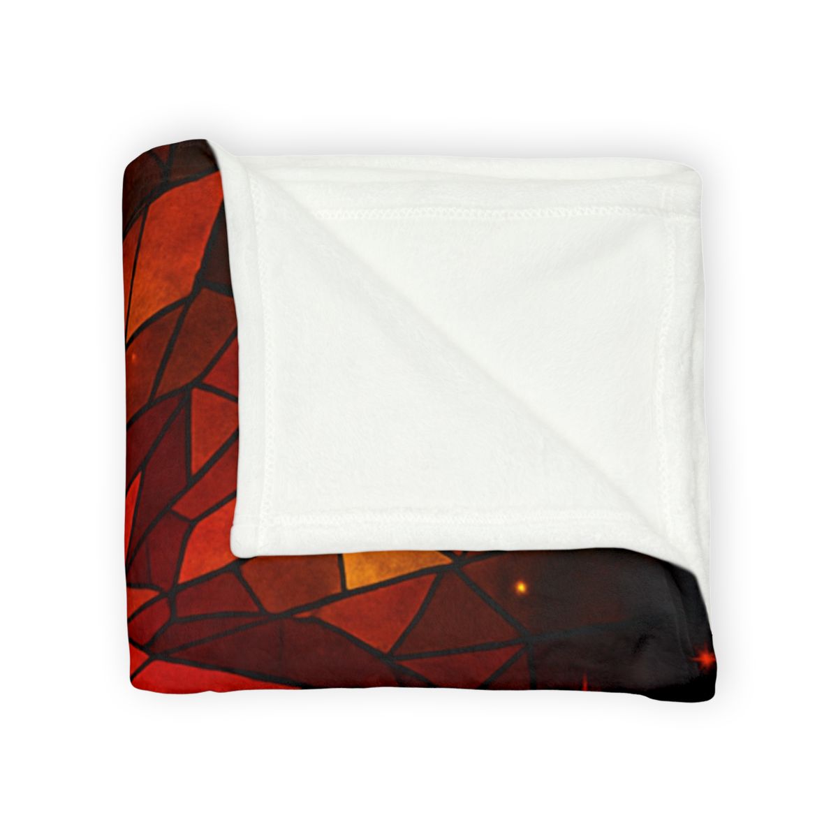 Crimson Starburst Mosaic trendy patterned blankets
