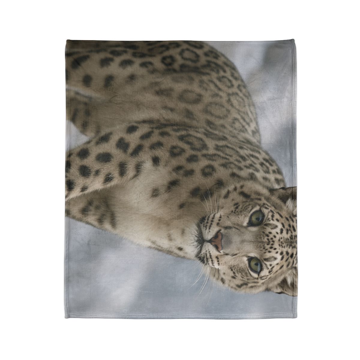 Snow Leopard Silent Ascent personalized cozy blankets
