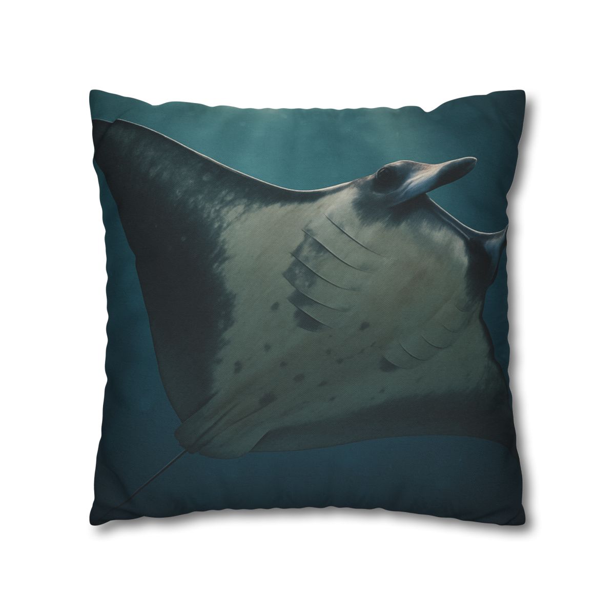 Blue Halo Giant Manta Ray comfortable bedding pillow covers