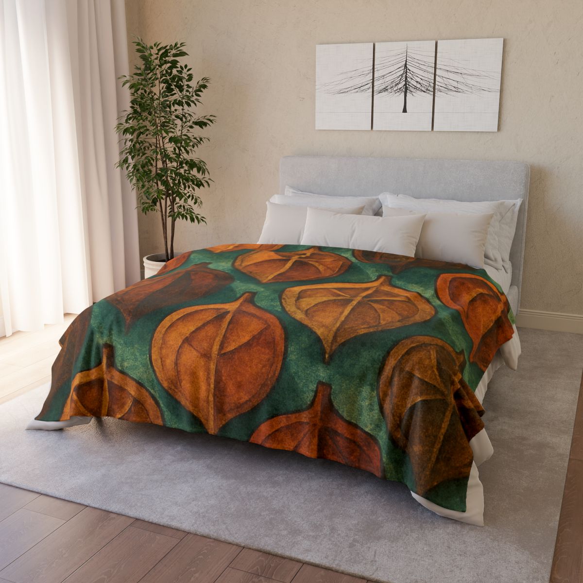 Seed Pod Cluster Mosaic custom blankets