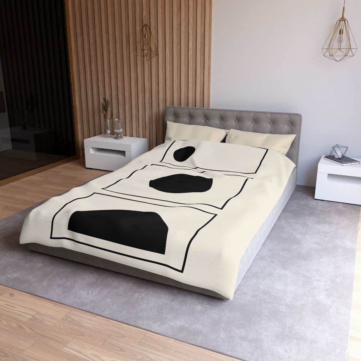 Eclipse Frame Triptych soft comforter duvets