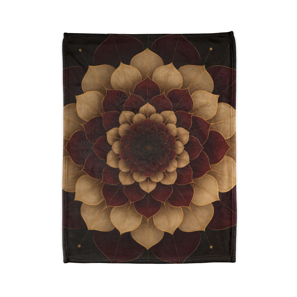 Petal Orbit Mandala personalized cozy blankets