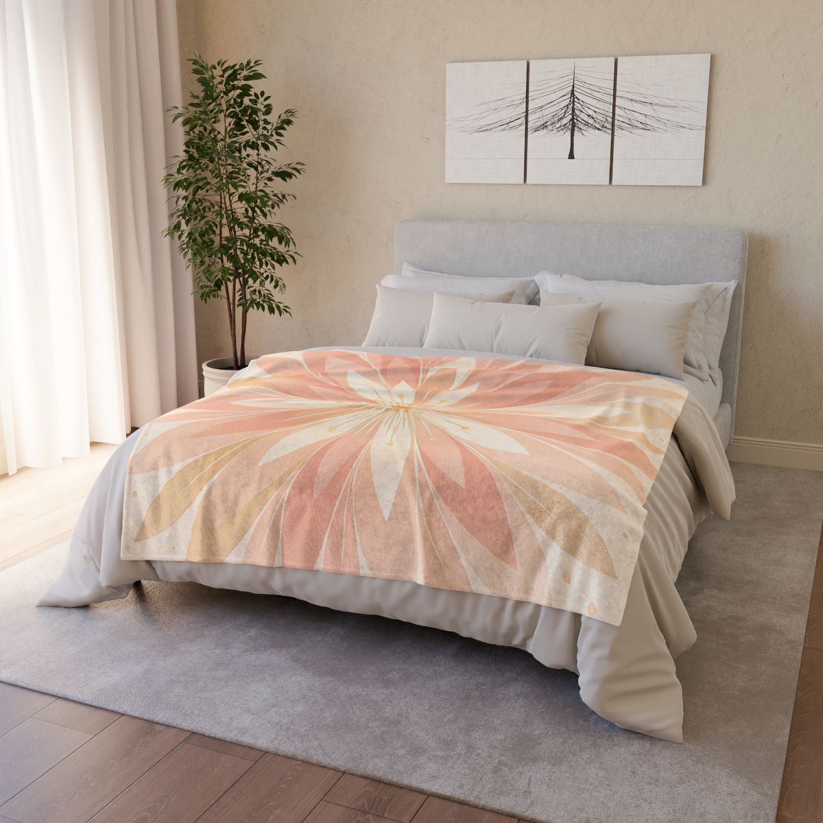 Petal Radius Starburst warm winter blankets