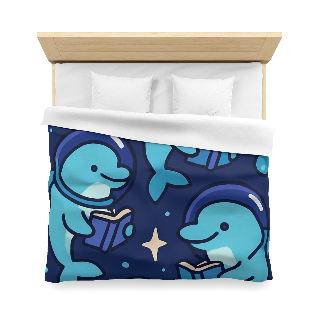 Space School Of Curious Dolphins custom duvets