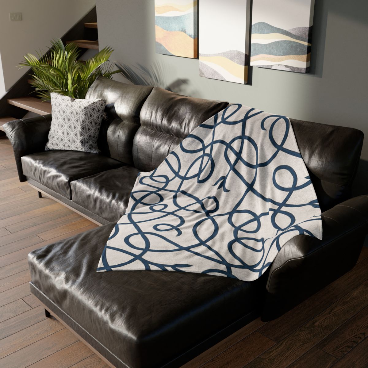 Tendril Loop Weave designer printed blankets