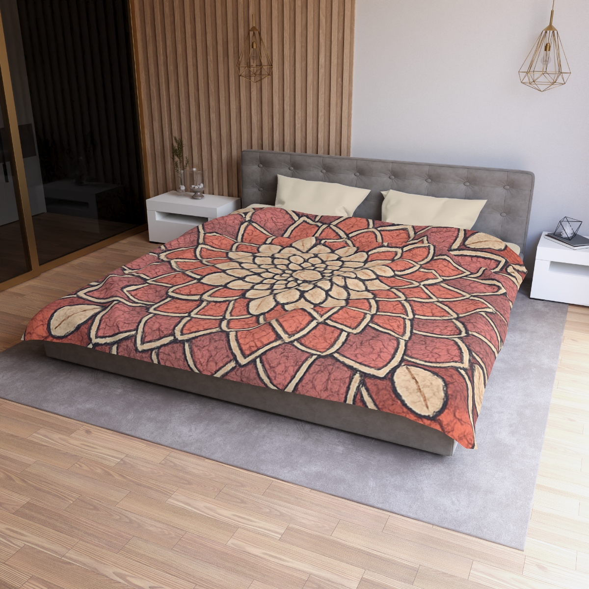Bud Mosaic Fractal Bloom trendy bedroom duvets