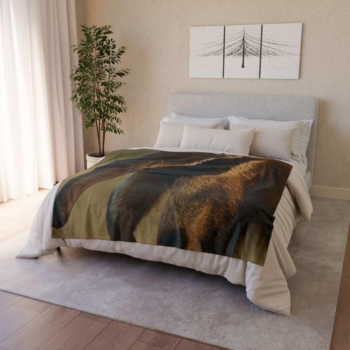 Ember Gaze Giant Anteater soft fleece blankets