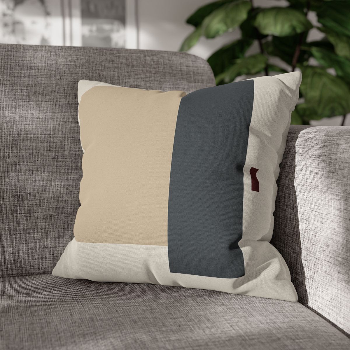 Offset Squares With Calm Corridor designer print pillow cases