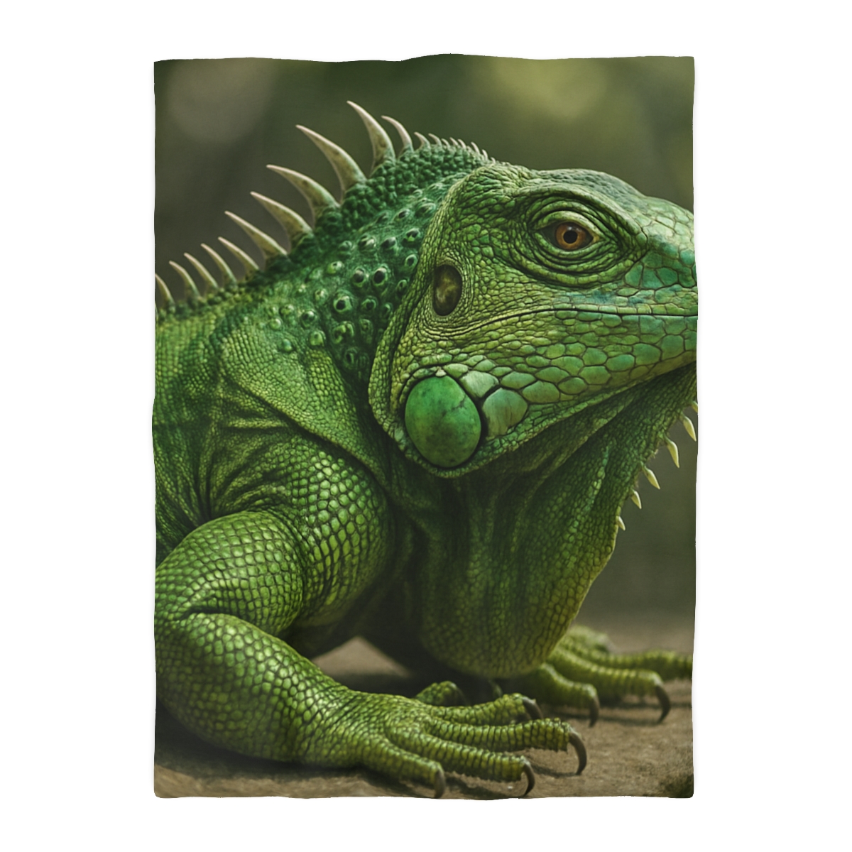 Stone Quiet Green Iguana personalized bedding duvets