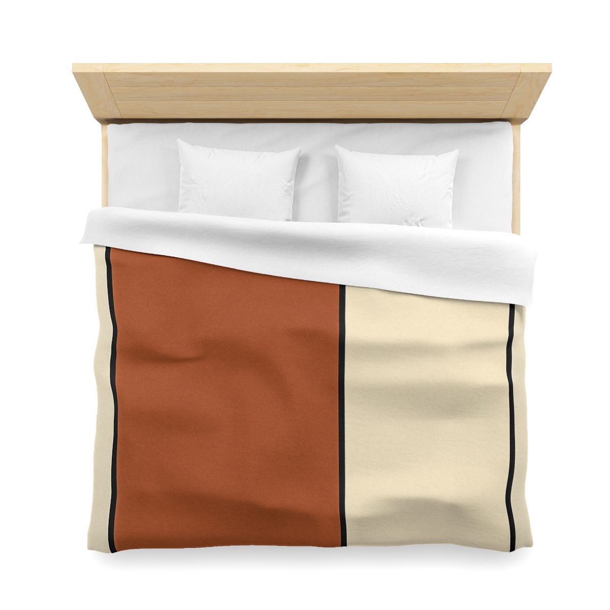Offset Rectangle Pairing personalized bedding duvets