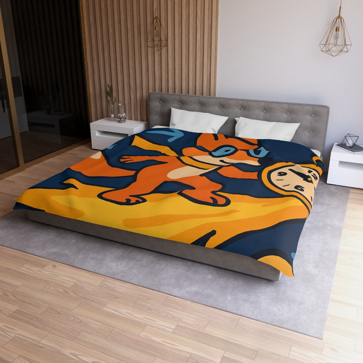 Time Traveling Comet Fox stylish duvet covers