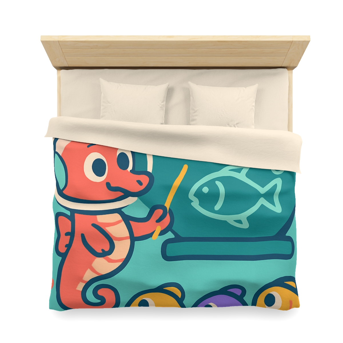 Galactic Seahorse Classroom personalized bedding duvets