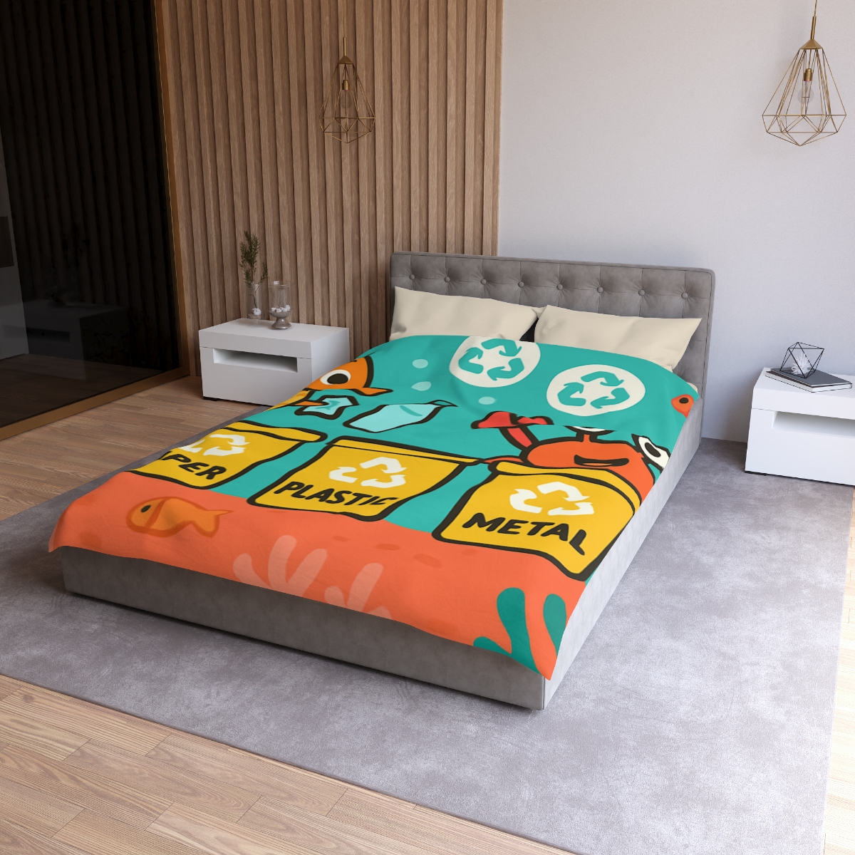 Coral City Recycling Seahorse Patrol custom duvets